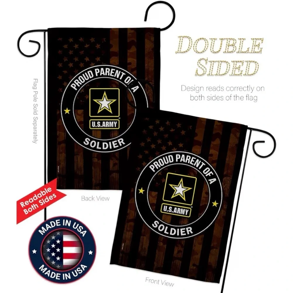 US MILITARY Proud Parent Army Garden Flag , 13 x 18 1/2, Armed Forces Rangers